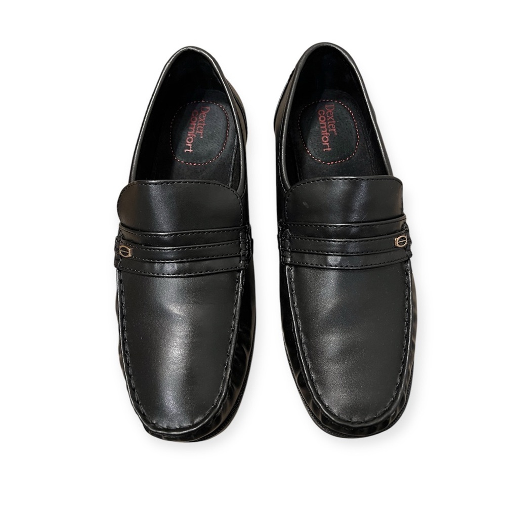 Dexter Comfort Memory Foam Black Faux Leather Formal Loafers- Size 7 1/2